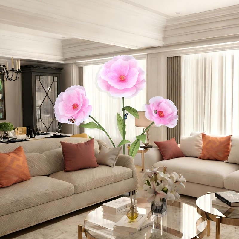 Puibtoiv Giant Artificial Flowerslarge Floral Decorationsbig Paper Flower For gallery