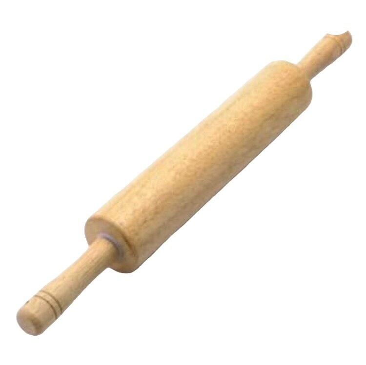 Classic Wood Rolling Pin 17.75″ Natural Rosewood Farberware Cookies Pie Dough