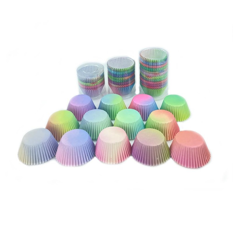 300 Pcs Standard Gradient Cupcake Liners Round Baking Cups Paper Muffin Liner... gallery