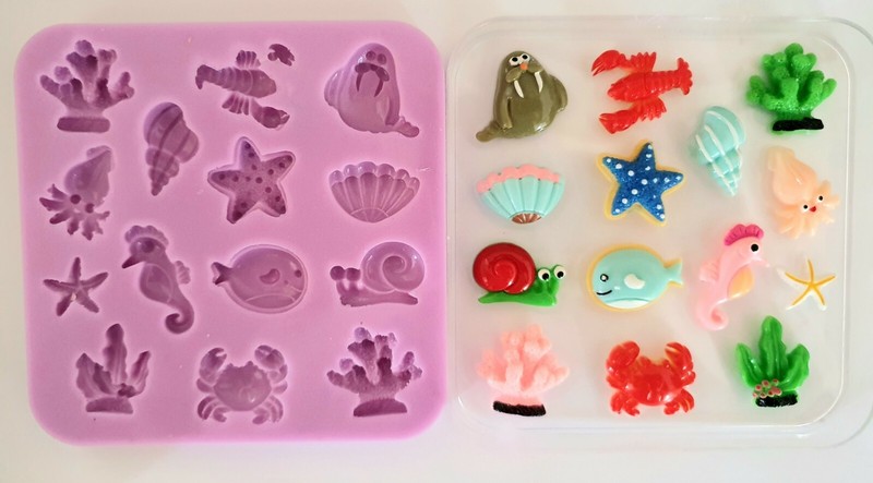 Marine Life, Marine Fish Silicone Cake Mold Topper Chocolate Resin