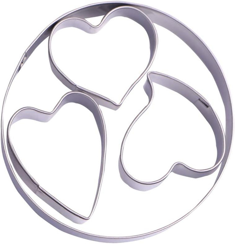 Mini Heart Cookie Cutter Set – 4 Piece – Stainless Steel