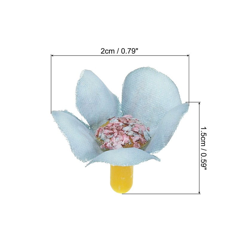 0.79" Artificial Daisy Flower Heads 50 Pack Blue gallery
