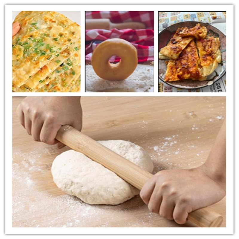 Long Wood Rolling Pin Baking Dough Roller Pizza Pastry Noodles 27.16 Inch gallery