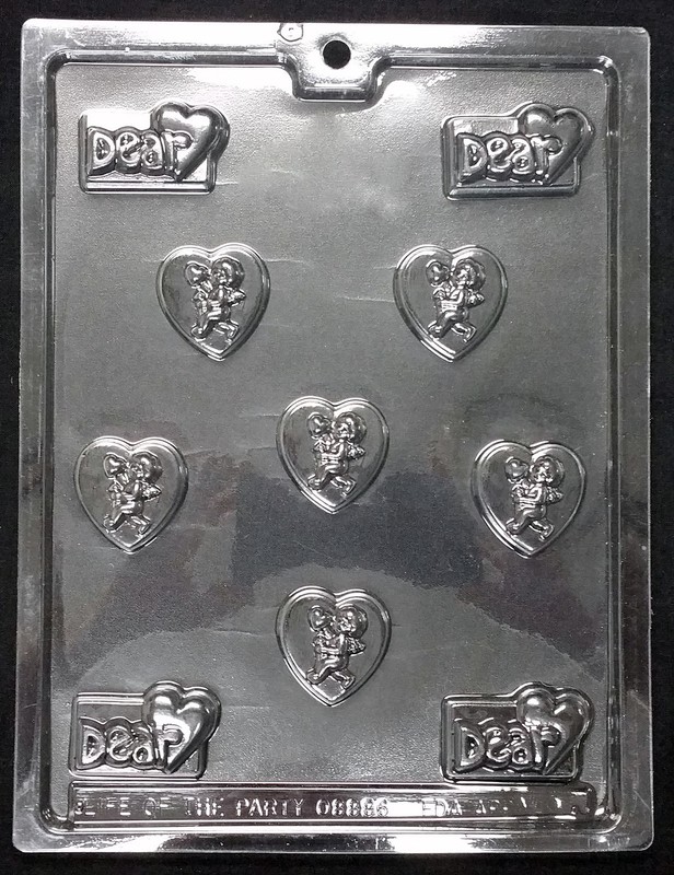 Valentine’s Bite-Sized Assortment Chocolate Plastic Candy Soap Mold LOP V-9
