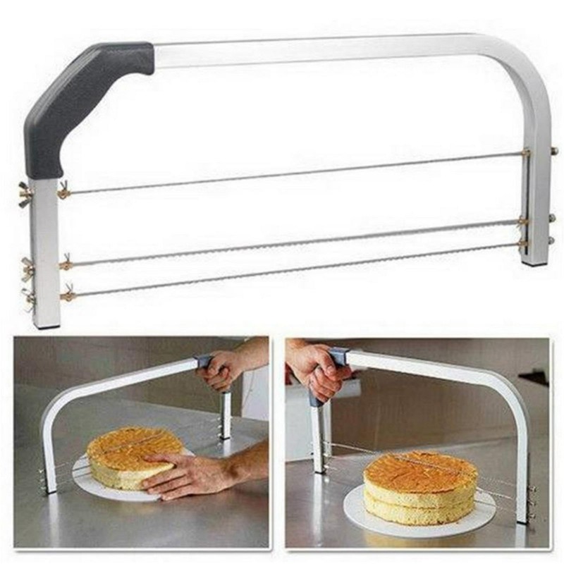 Adjustable Cake Leveler with 3 Stainless Steel Blades - Bread & Pastry Cutter To gallery