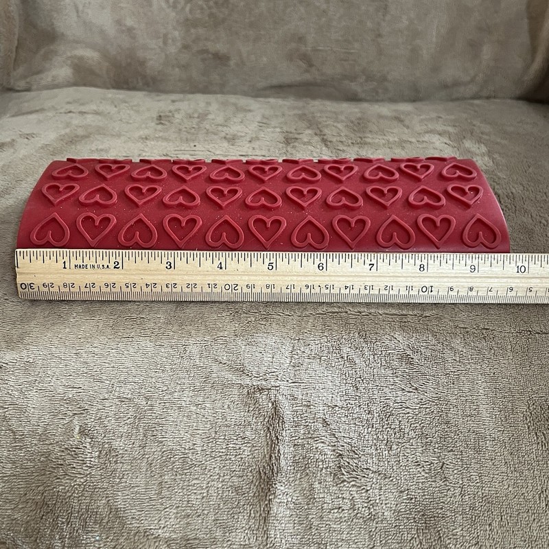 IKEA Vİterfint Cover For Rolling Pin~Heart Impressions~ Valentines Christmas NEW gallery