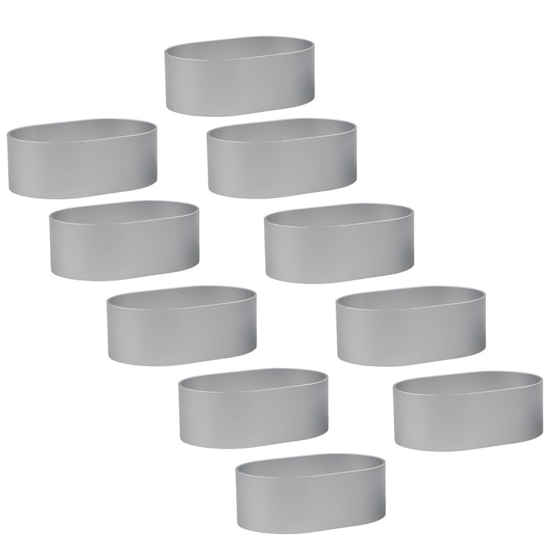10 X/Set Mini Aluminium Oval Egg Shape Cheese Cake Rings Half-cooked Molds Bread