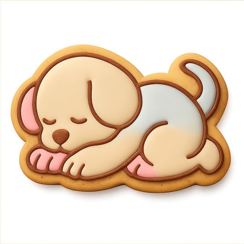 Chibi Puppy Yoga 's Pose Cookie Cutter & Stamp, Fondant, Clay - 4x3" gallery