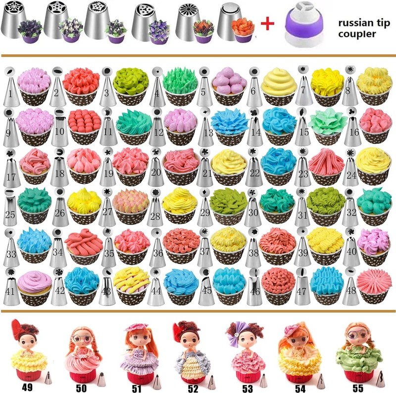 540PCS Cake Decorating Kit - Baking Supplies with 4 Springform Pans, Rotating Tu gallery