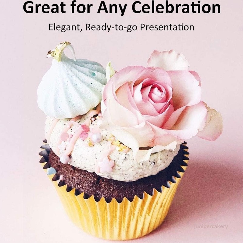 Standard Cupcake Liners Gold Foil Muffin Baking Cups 150-Pack - Greaseproof ... gallery