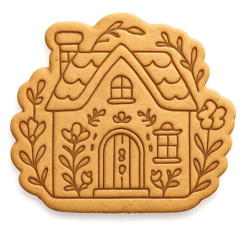 Victorian Cottagecore Cookie Cutter & Stamp, Fondant & Clay – 4×3.5