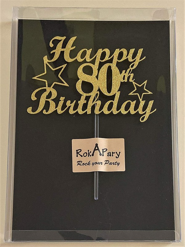 80 Birthday Cake Topper Gold Glitter, 80th Party Decoration Ideas gallery