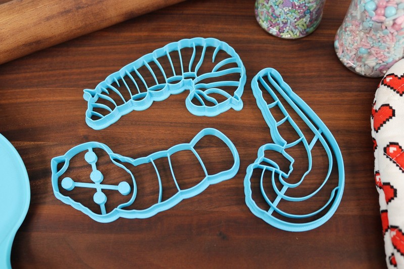 Butterfly Caterpillars Cookie Cutters - Long-tailed Skipper, Monarch gallery