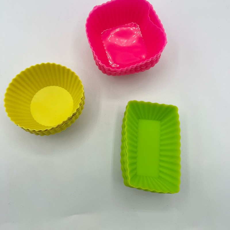 31 Pcs Silicone Cupcake Muffin Baking Cups Liners Reusable Non-Stick Cake Molds gallery