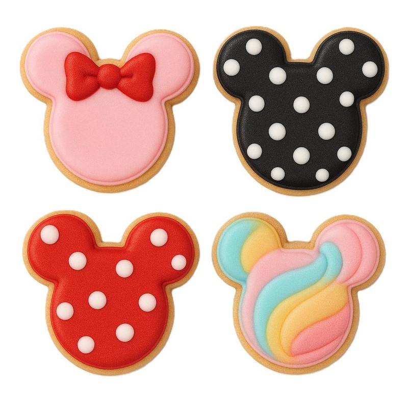 1 Dozen 12 Mini Mouse Ears Face Head 1.75'' Cookie Cutter Metal gallery