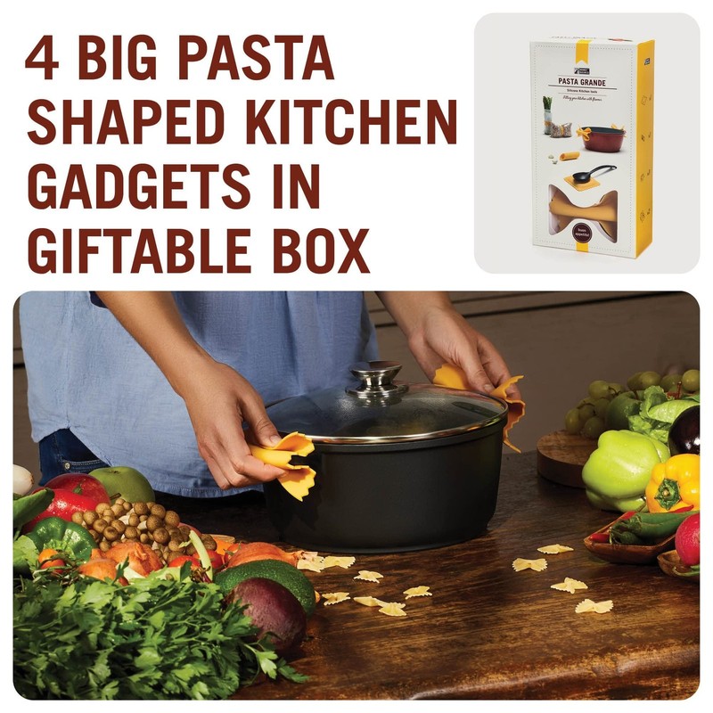 Pasta Grande - Fun Pasta Shaped Silicone Kitchen Tools in a Gift Box / 4 of o... gallery