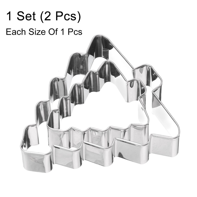 Christmas Trees Cookie Cutter Set Assorted Sizes Stainless Steel Polish gallery