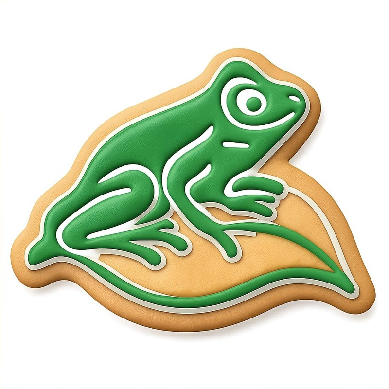 Tree Frog on a Leaf Cookie Cutter & Stamp - 4x3 Fun Kitchen Baking