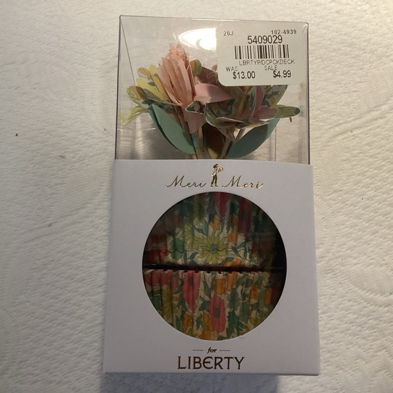 Lot Of 8 Williams Sonoma Floral Baking Cups Liners & Picks/Toppers Ttl 304 PCs. gallery