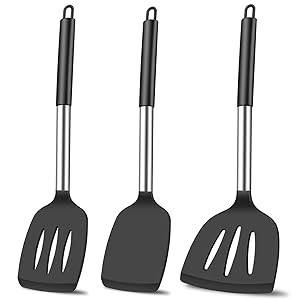 3Pcs Silicone Spatula Set Heat Resistant Spatulas for Nonsti gallery