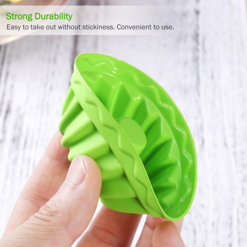 12Pcs Silicone Round Chiffon Cake Mold Silicone Chiffon Dessert Baking Tool gallery