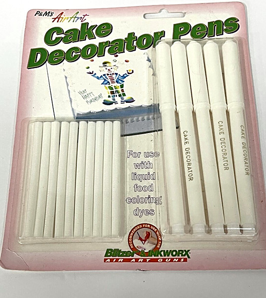 CAKE DECORATOR PENS LIQUID FOOD COLOURING P&Ms Air Art NEW Sealed