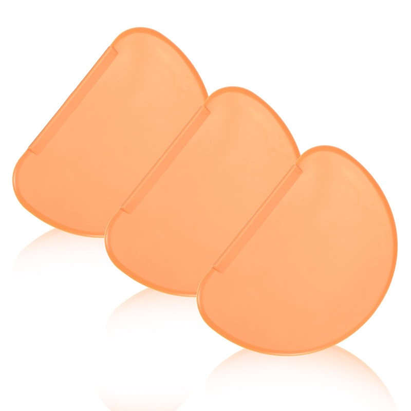 3PCS Dough Scraper Set, Plastic Bread Tool, One Size, Orange