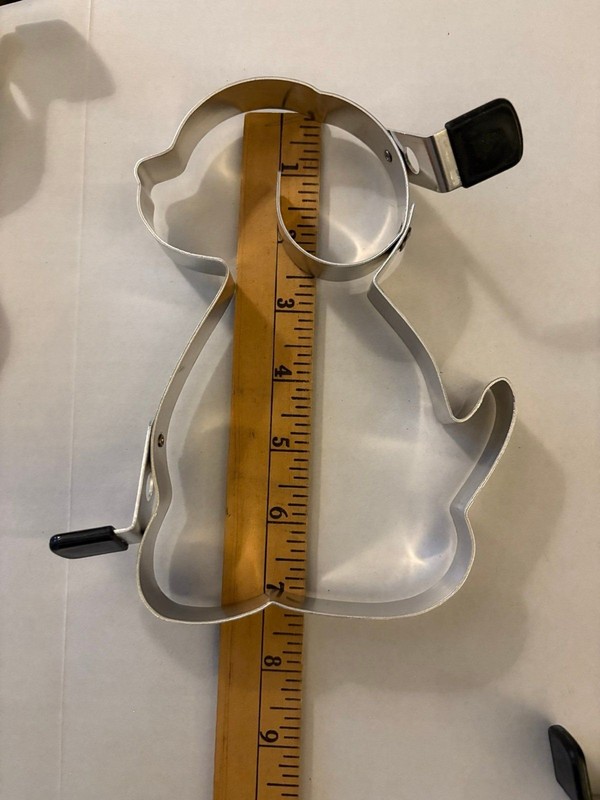 Christmas Holiday Large Metal Cookie Cutters Egg or Pancake Mold - gallery