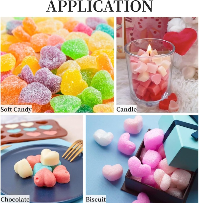 2 Pack Heart Silicone Molds Non-Stick Food Grade Silicone Molds Baking Mold gallery