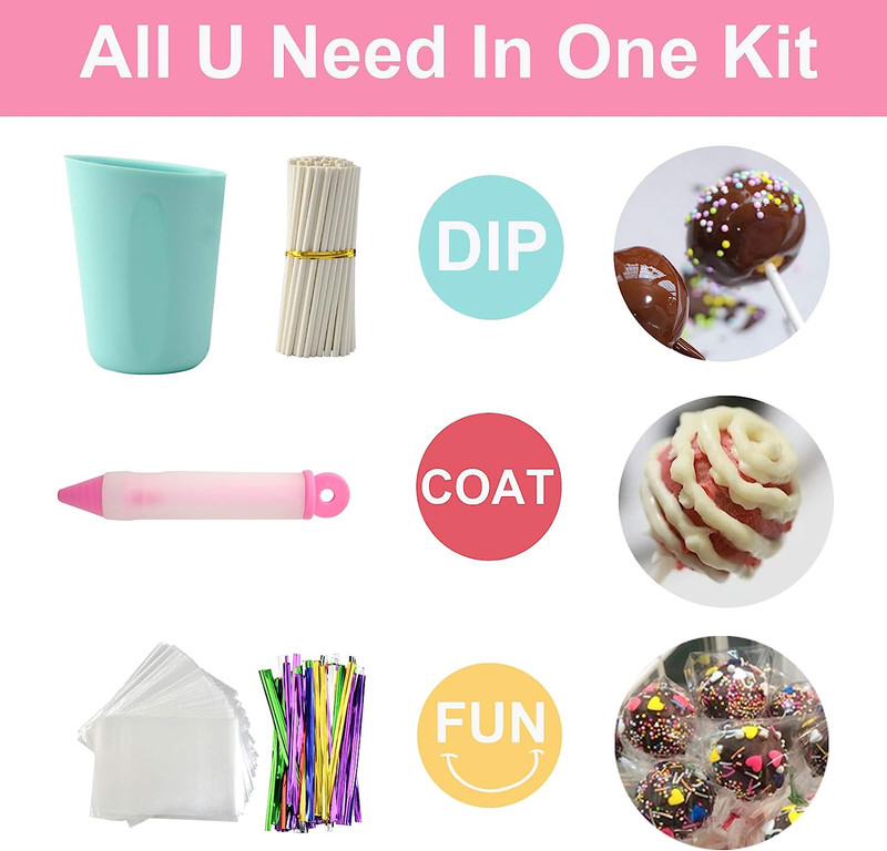 Cake Pop Maker Set Including Silicone Lollipop Molds, 3 Tier Display Stand, Sili gallery