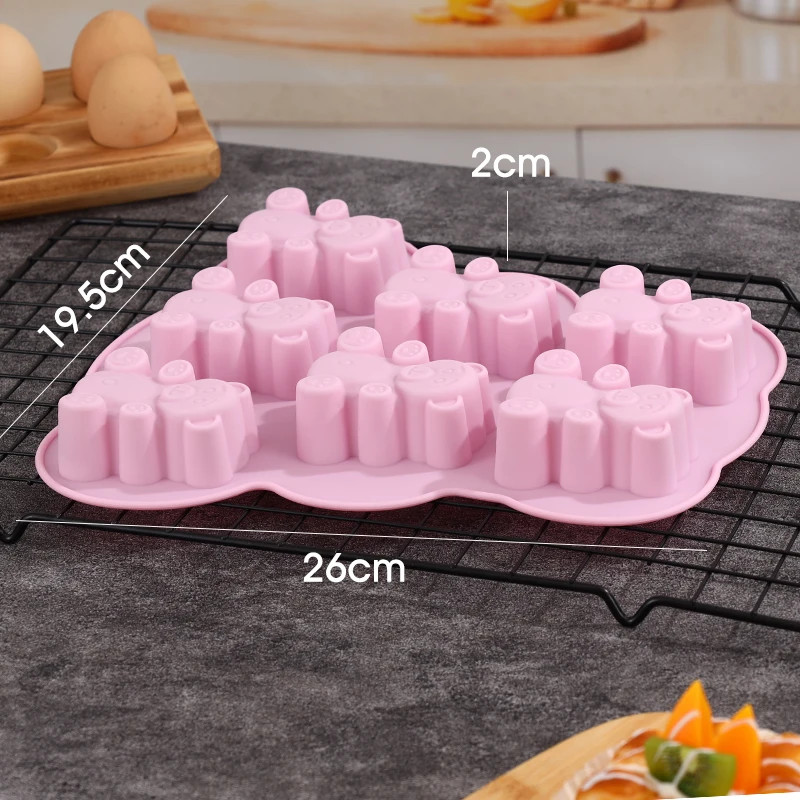 3D Lovely Bear Cake Mold Animal Cookie Silicone Mould for Chocolate Candy Kitche