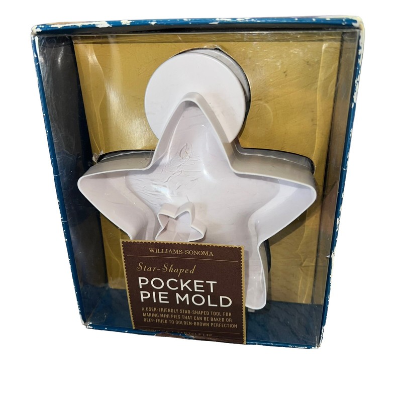 Williams Sonoma Star Shaped Pocket Pie Mold SIZE 4.5″ in Original Box Pie Tarts