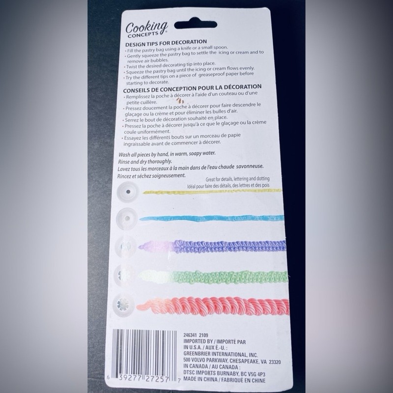 Cake Decorating Kit Icing Bag 5-Tips Canapé Churro Piping Set New Cup Free Ship gallery