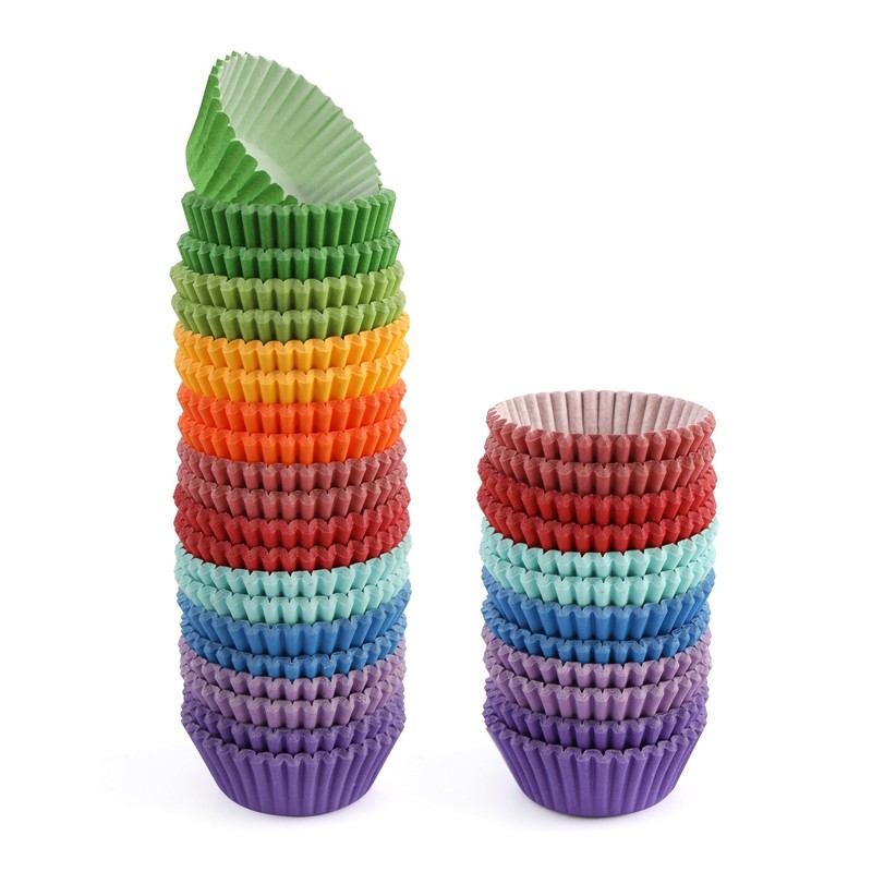 500Pcs Cupcake Liners Baking Paper Cups Muffin Liners for Wedding Birthdays…