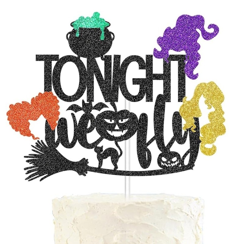 Halloween Cake Topper Set - "I Smell Children" & "Tonight We Fly" gallery