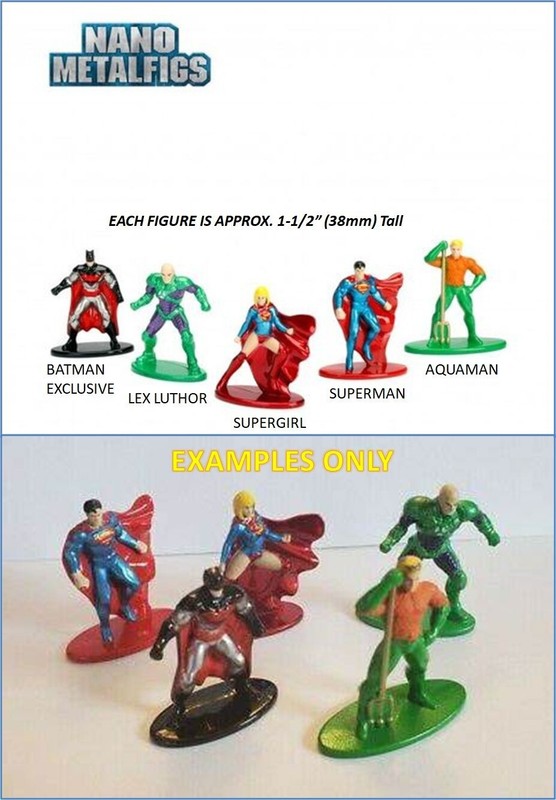 Jada Toys DC Comics Justice League's Superheroes Die-cast Nano Metal Figures