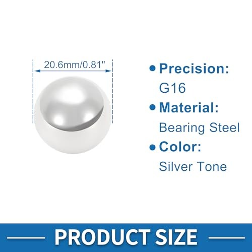 Bearing Ball Bearing Steel G16 Precision Ball Silver Tone 10 Pcs 20.6mm gallery