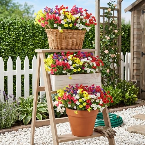 12 Multi-colour(2 Purple, 2 Red, 2 Fuchsia, 2 Hot Pink, 2 White, 2 Yellow) gallery