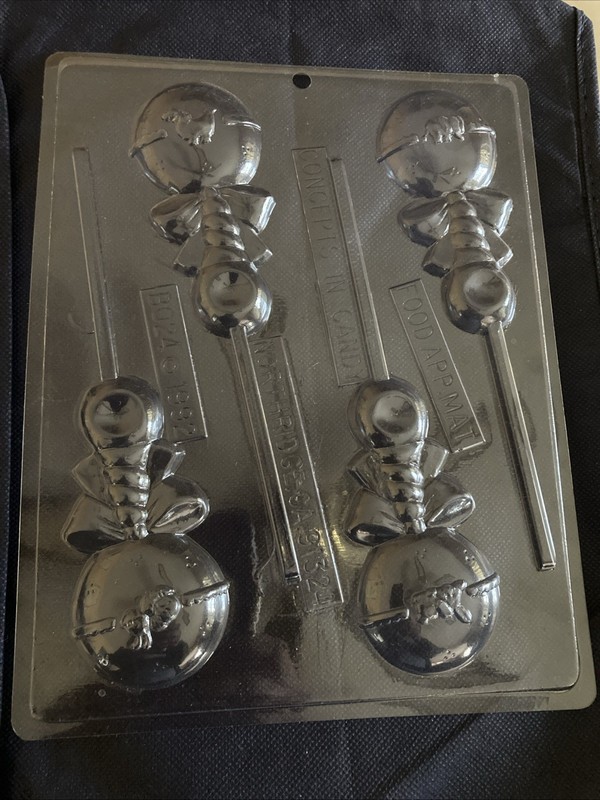 Baby Shower Rattle Chocolate Lollipop Candy Mold