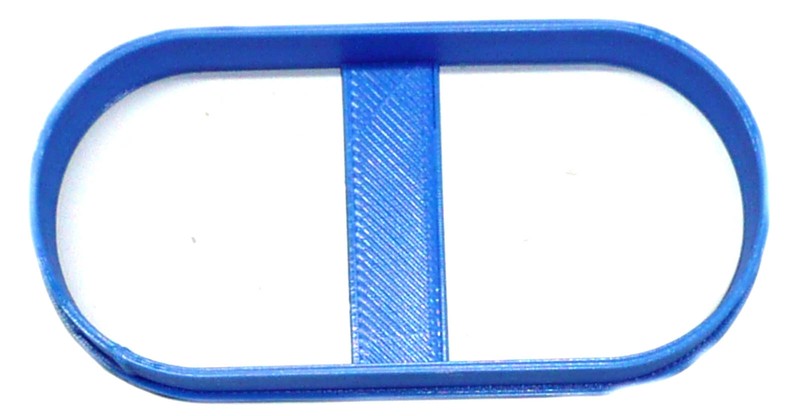 6 X SIZE 1.75″ OBLONG ROUND RECTANGLE GEOMETRIC ELONGATED PILL FONDANT FD2554