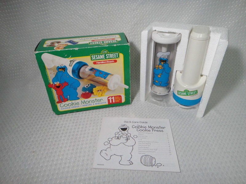 Vintage 1998 Hamilton Beach Sesame Street Cookie Monster Electric Cookie Press gallery