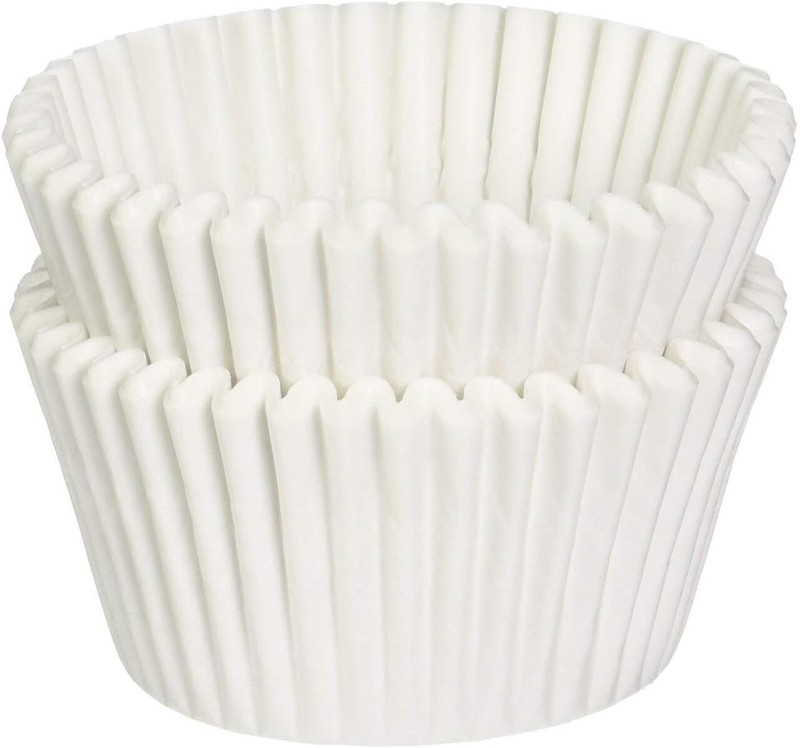 white Mini Baking Cups, - fluted cupcake liners oven safe paper 1-1/2 x 1'' ... gallery