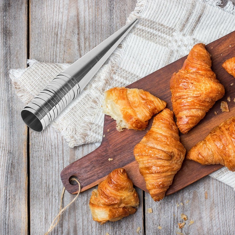 12 Pcs Piping Stick Miss Cream Horn Molds Pastry Croissant Cones gallery