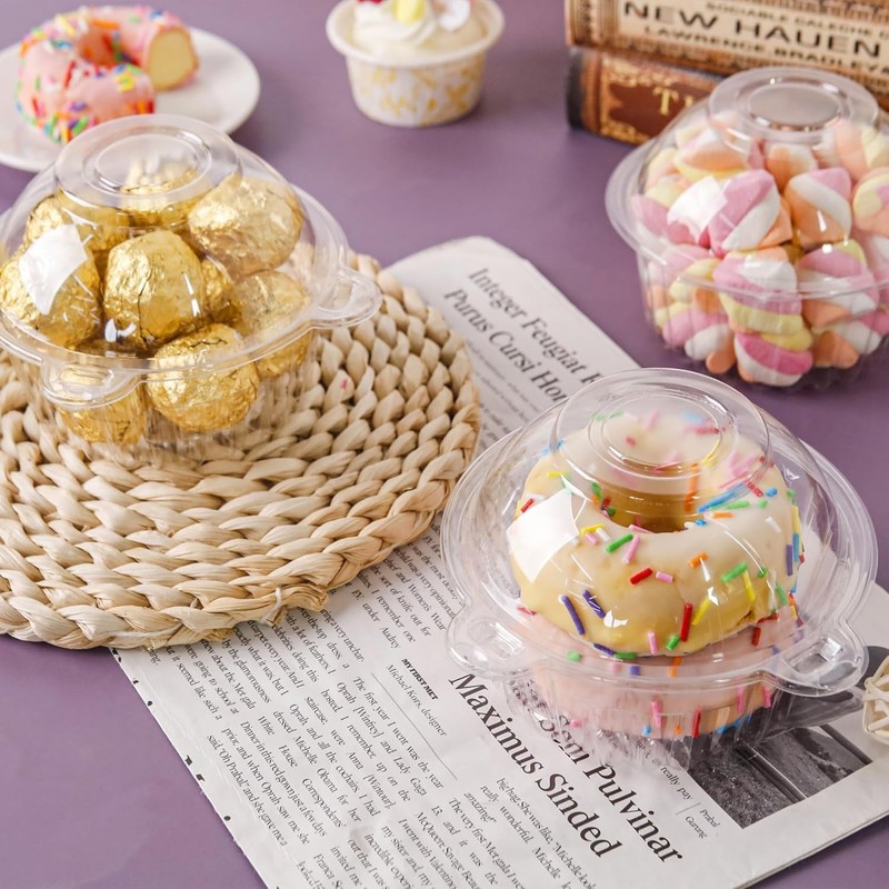 50 Pack Individual Cupcake Containers Plastic Cupcake Holders Deep Dome Muffi... gallery