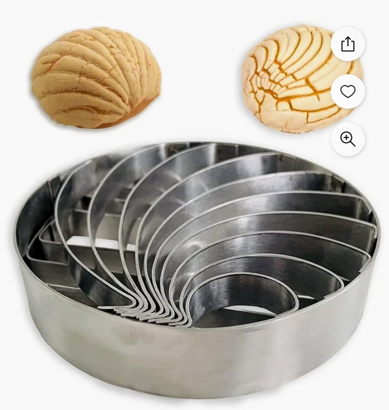 Concha Cutter Mexican Bread Mold Made Of Stainless Steel 4.1 Inch, Concha Stamp