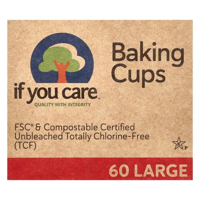 Unbleached Large Baking Cups, 60 ct, 3 pk gallery