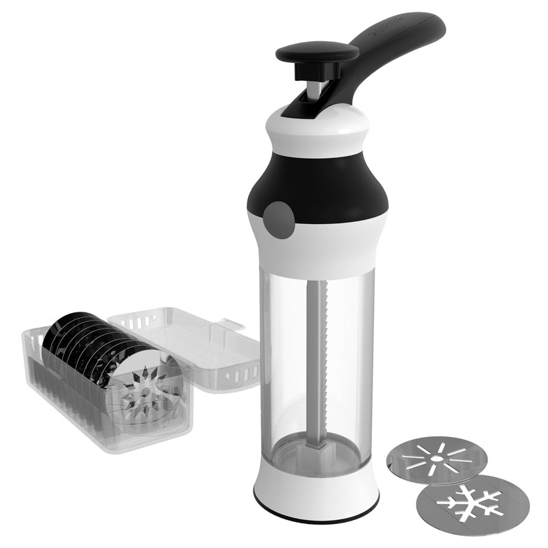 14Piece Cookie Press Set Upgraded Stainless Steel Disks Storage Case Heavy