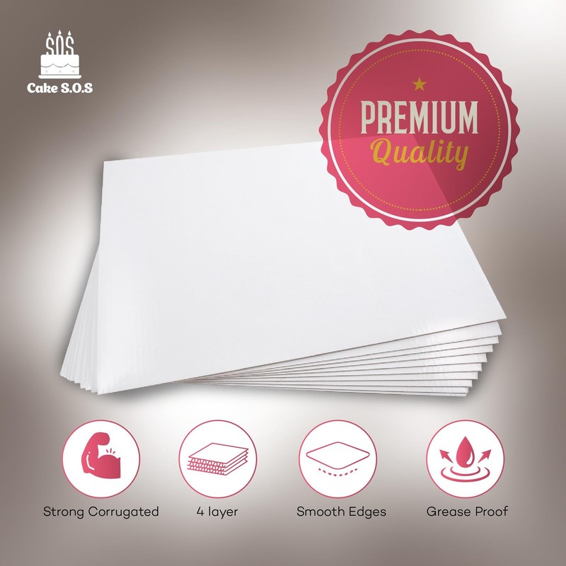 14"x19" Rectangle White, Waxed Greaseproof Finish, Board cardboard, Sturdy Co... gallery