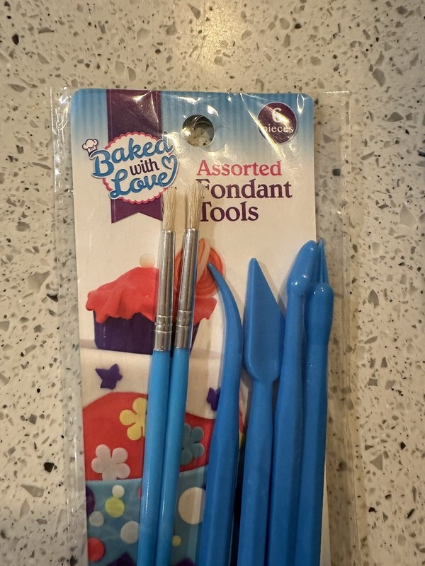 Baked With Love Assorted Fondant Tools Rolling Pin Cutters Smoother NEW gallery