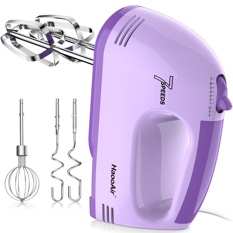 Electric Handheld Mixer, 7-Speed Adjustable Kitchen Mixer, 5 Stainless Steel …
